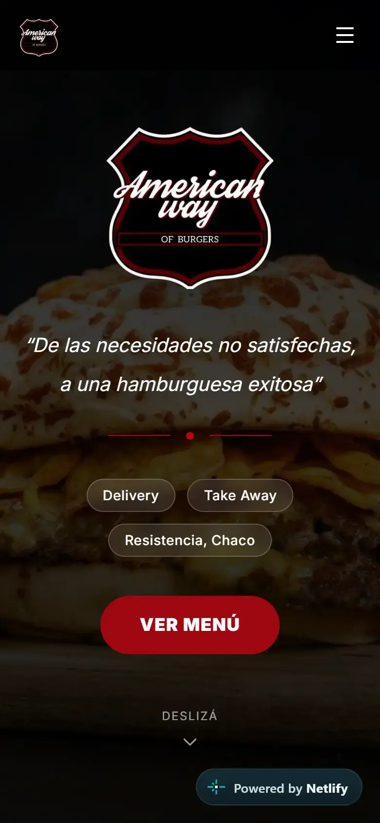 American Way of Burgers en el celular