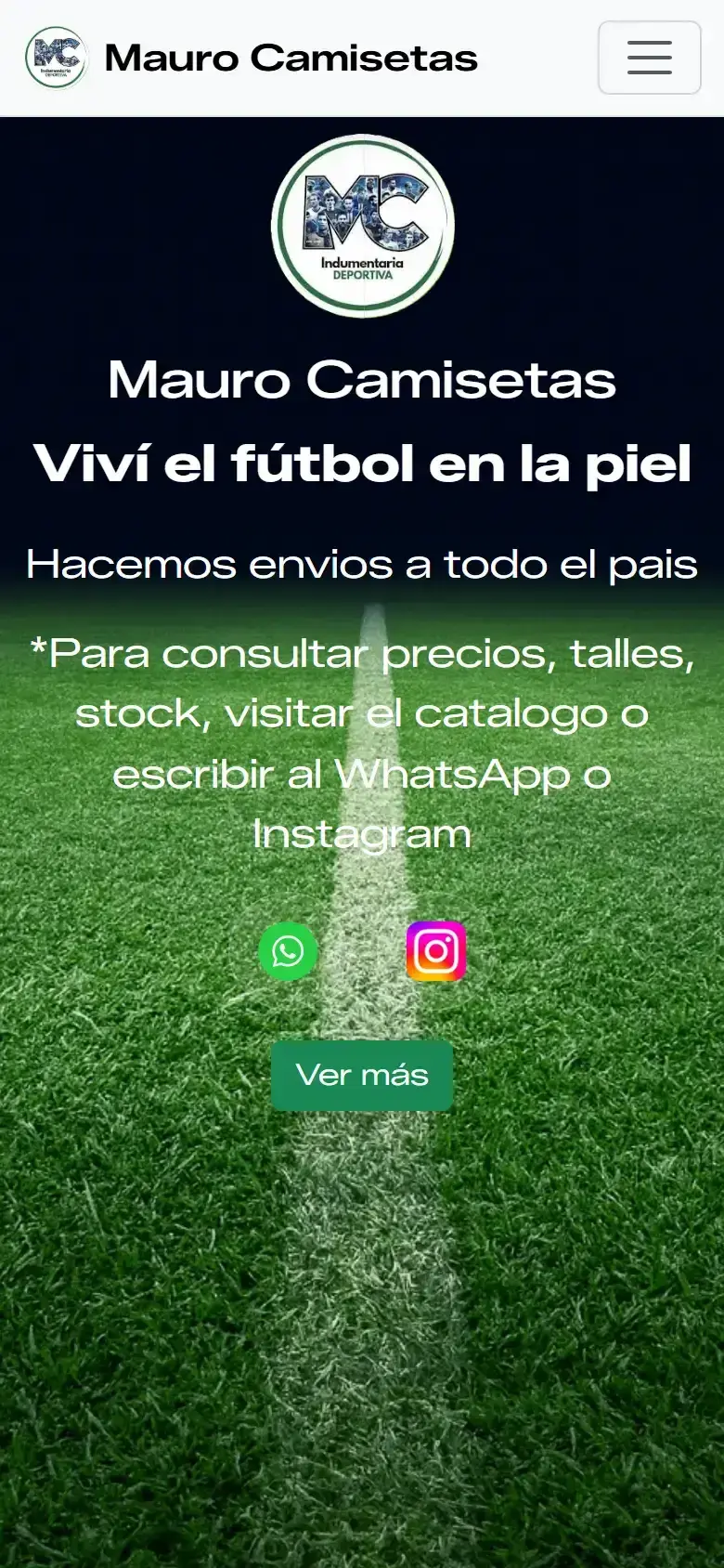 Mauro Camisetas en el celular